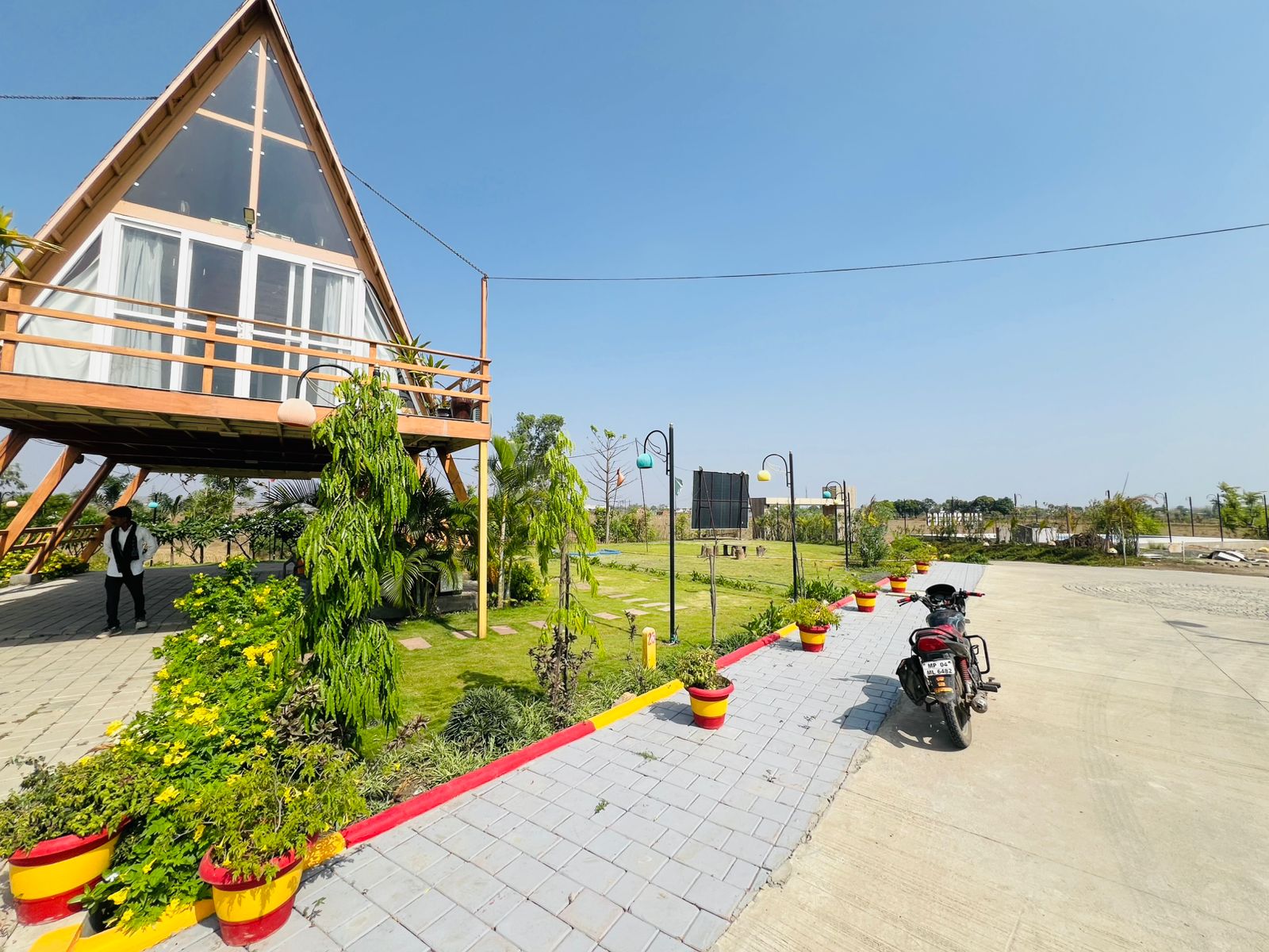 Clubhouse and internal road