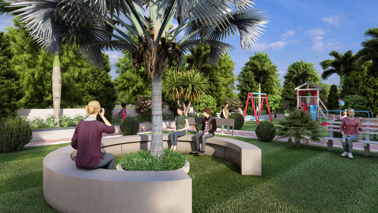 Garden seating rendering